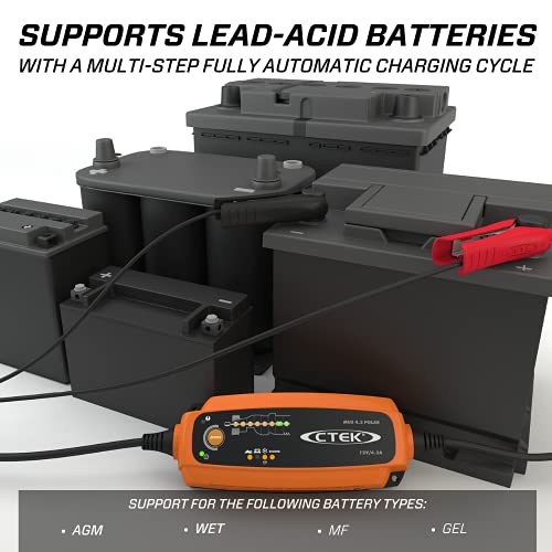 Ctek (56-958) Mus 4.3 Polar 12 Volt Fully Automatic Extreme Climate 8 Step Battery Charger #TOP5