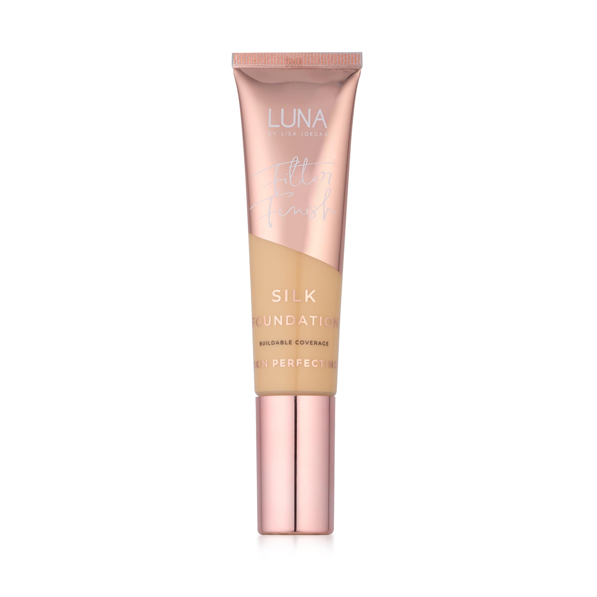 LUNA Silk Foundation in LIGHT PLUS Shade, Contains Hyaluronic Acid, Vitamin C & A, Aloe Vera, and Shea Butter