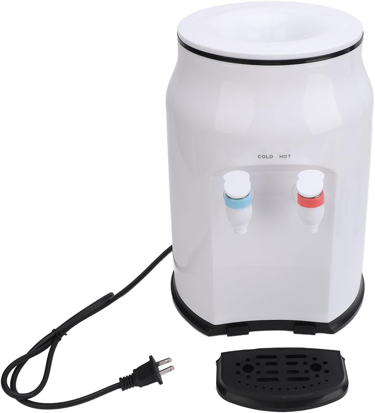 Hot Cold Water Dispenser, 90℃5L 1h 15℃1.5L 1h Top Loading Small Countertop Water Cooler Dispenser for Home Dormitory Office White