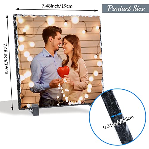 Hapelf 20230131-2 Personalized Picture Stone Frame Custom Photo Rock Slate Plaque Frames Customized Gifts thumb #2