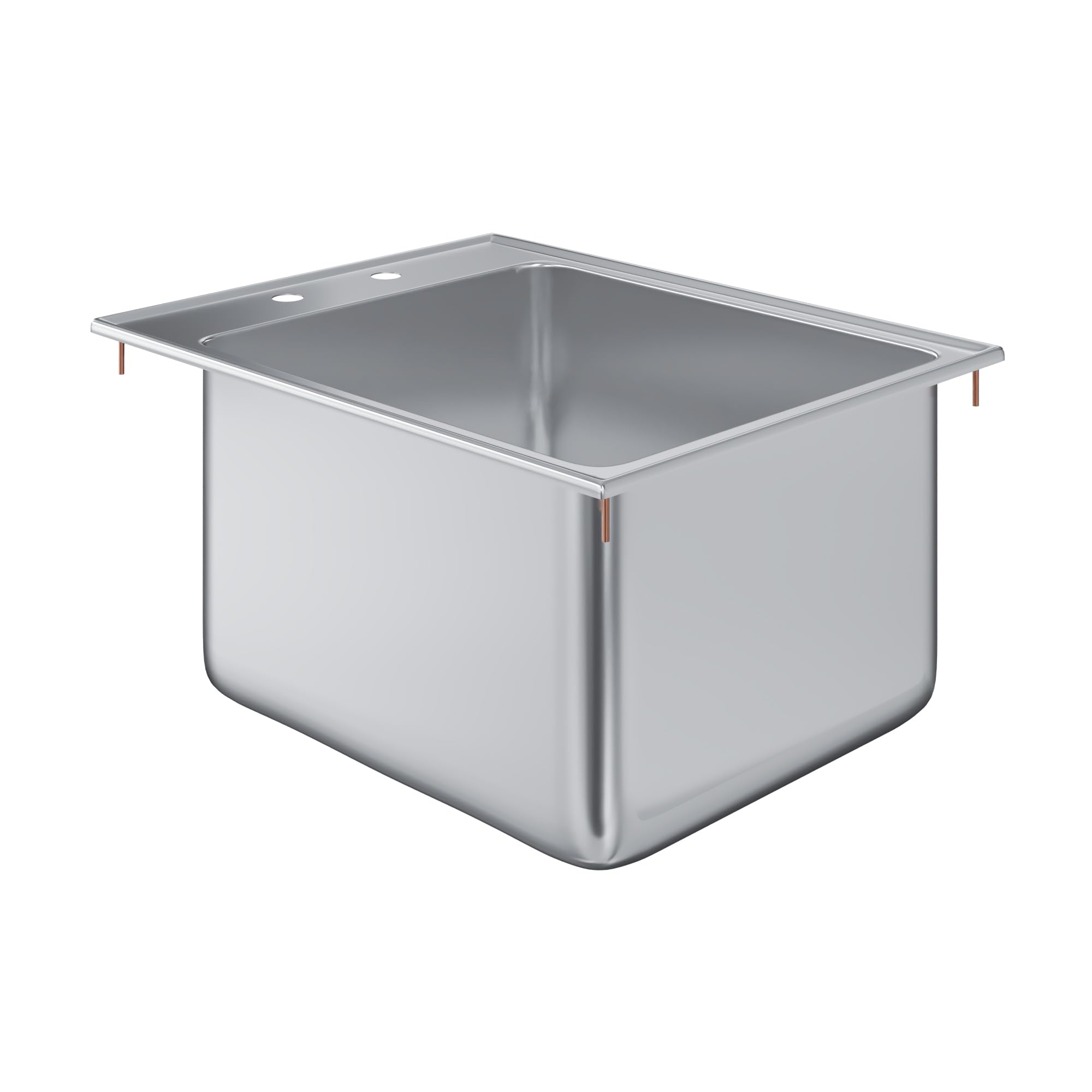 AmGood 1 Compartment Drop-In Sink - 16 x 20 in. Overall, 14 x 16 x 10 in. Bowl - NSF 18-Gauge 304 Stainless Steel Self-Rimming Hand &amp; Prep Sink | Bar, Food Truck &amp; Concession (No Faucet)