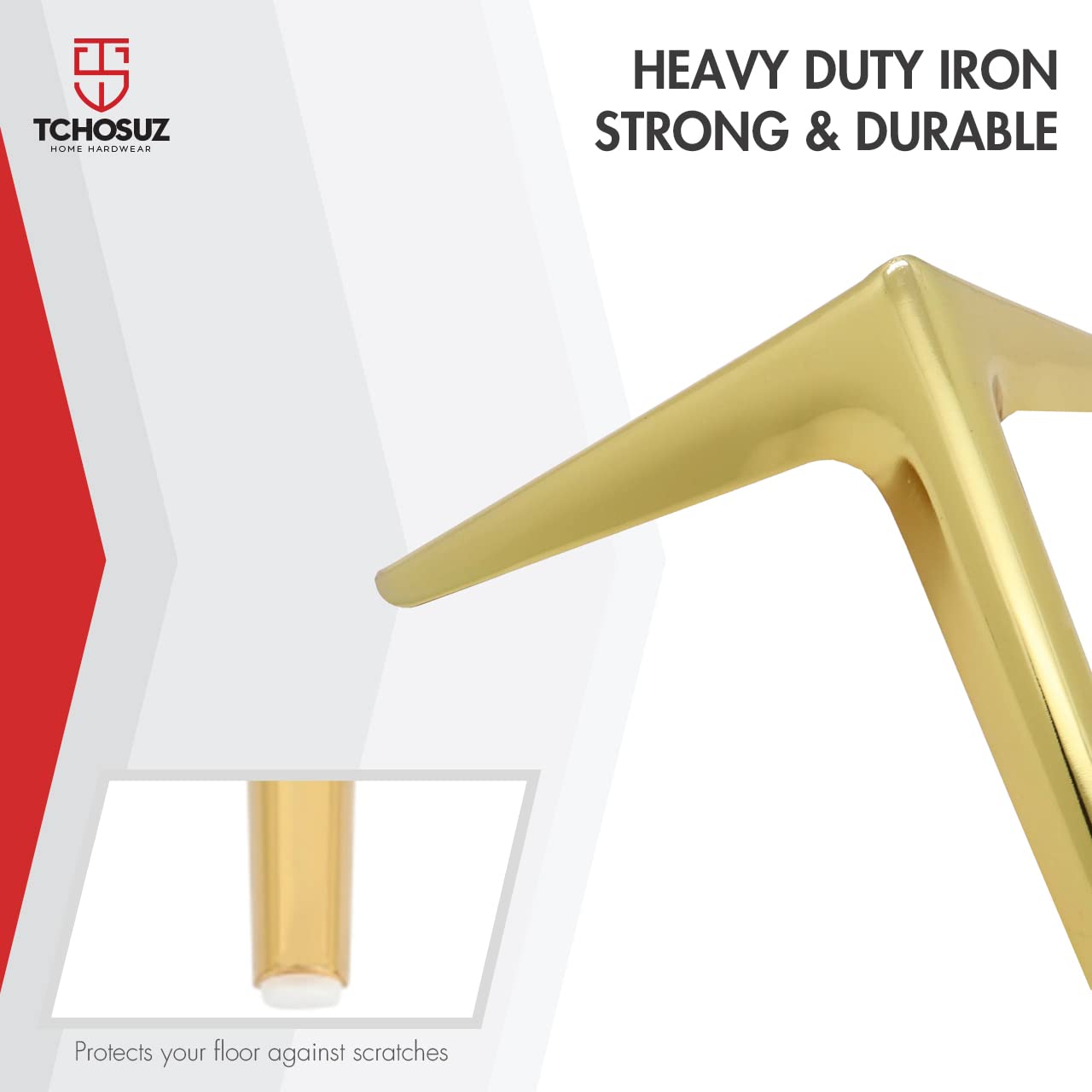 TCHOSUZ 7 Inch / 18cm Metal Furniture Legs - Image 3