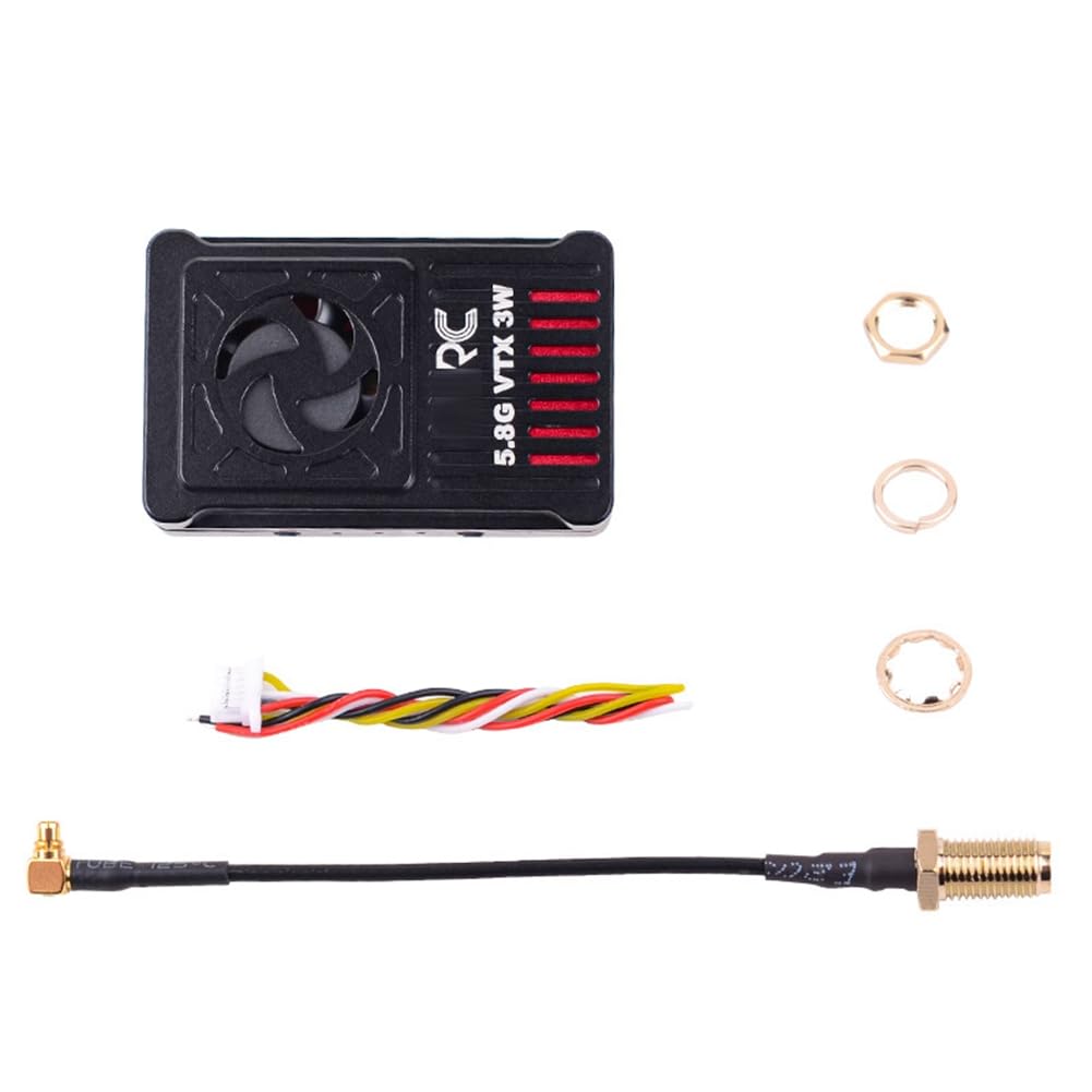 Trasmettitore Video FPV Ad Alta Potenza da 5.8G 3W VTX A 48 Canali per Droni FPV A Lungo Raggio e Modelli RC, Supporto per Batterie da 2-8S