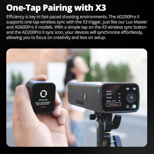 Flash de studio Godox AD200ProII avec tête interchangeable pour éclairage haut de gamme - 2