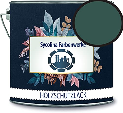 Peinture de protection pour bois - Résistant aux intempéries - Protection longue durée contre les intempéries - Couleur de protection du bois RAL 6028 - Vert pin.