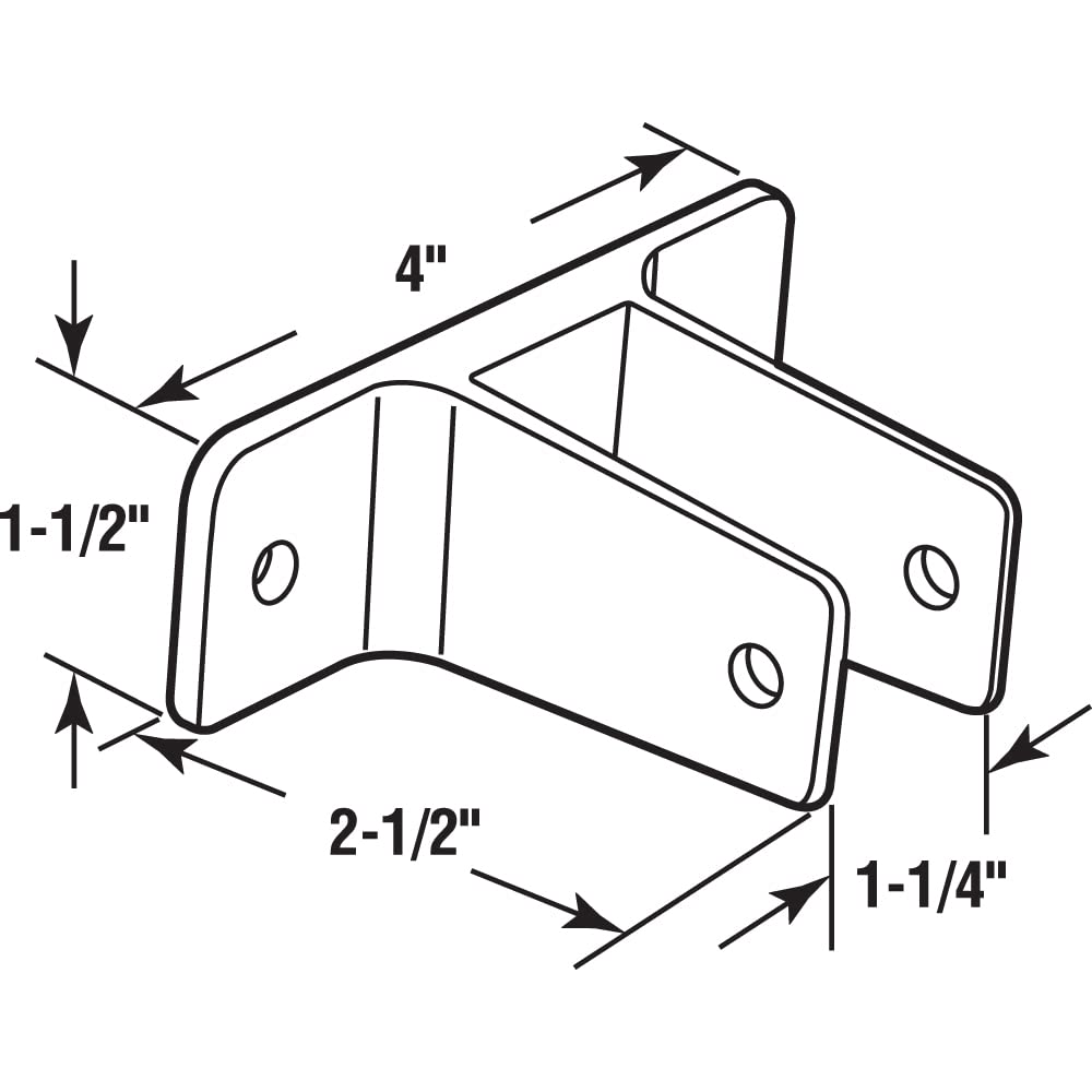 Sentry Supply 656-6368 Wall Bracket, 1-1/4 in, Diecast Zamak Construction, Polished Chrome, Two Ear, W/Fasteners - Image 2