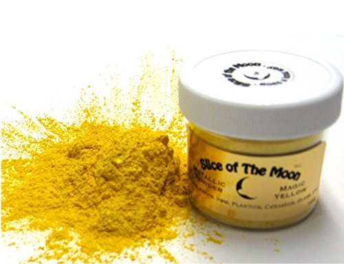 Slice of the Moon | Magic Yellow Natural Mineral Mica Powder, 0.88oz (25g) | for Personal or Professional Use - Cosmetics, Epoxy Resin Projects, Nail Polish, Soaps, Bath Bombs, and Art Projects