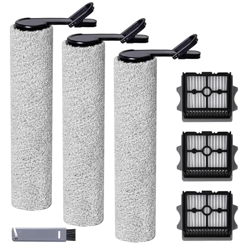 Image of Keluke Roller Brush and Filter Replacement Compatible with Tineco Floor One Stretch S6 / i6 /i5 Stretch /S9 Artist /S7 Stretch Cordless Vacuum Cleaner Replacement Parts