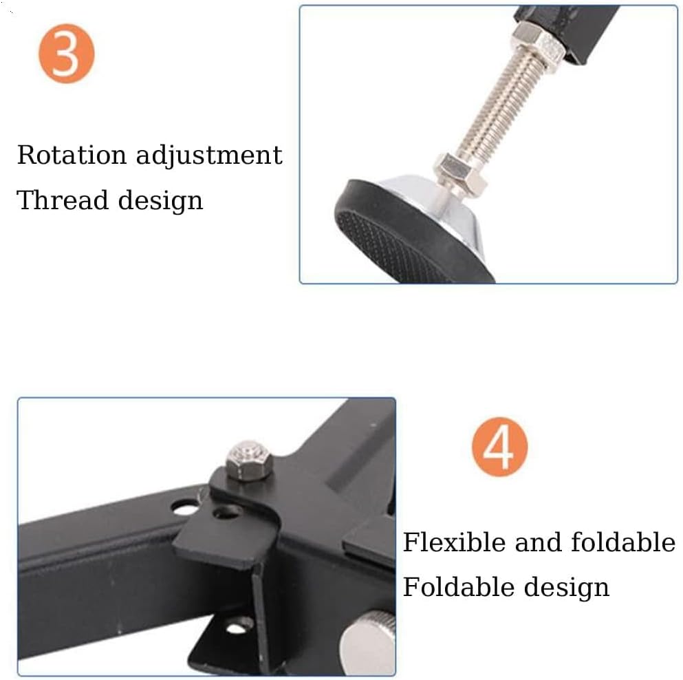 Motorcycle Stand Front Rear Wheels Lift Stand with Upgraded Armrest Rubber Chassis Cover Easy to Fold for Most Motorcycle Wheels