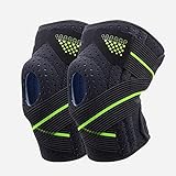BFVAKBKYT Rodilleras Deportivas, 2 uds Rodilleras Deportivas Rodillera for Ciclismo ortesis de compresión resortes Soporte Protector de Rodilla Gimnasio Artritis Trabajo Rodillera, Verde