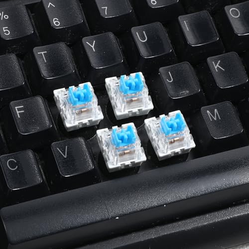 Image of Keyboard Switches, 50 Pcs 3 PIN Blue Keyboard Clicker Replacement Dustproof Mechanical Keyboards Switches for Most Gaming Keyboards