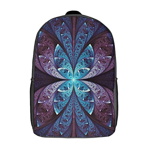 Sac à dos imprimé 3D Fractal Classic grand sac scolaire robuste 17"