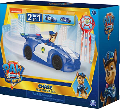 Paw Patrol Chase Mini Movie Vehicle Set 2 In 1 Car & Motorcycle Plus Chase Character #TOP5