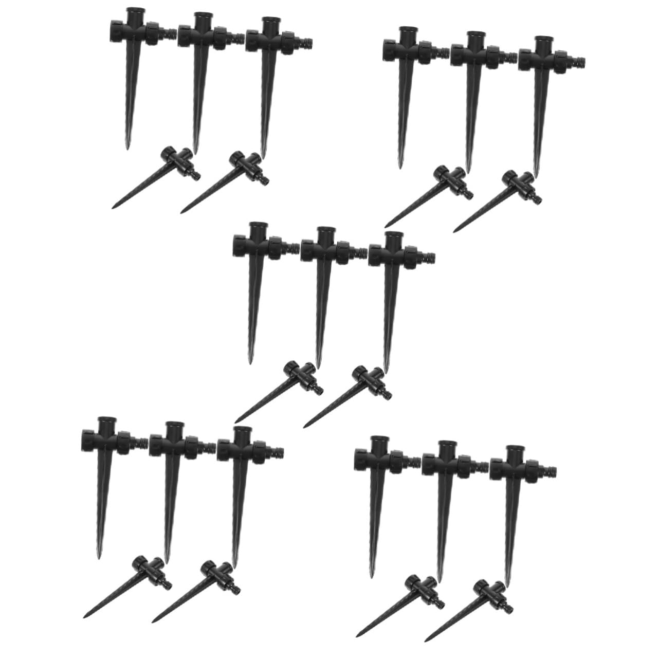 TOYANDONA 5 Set Sprinkler Rotante Automatico Alto Picchi Auto -irrigazione Irrigatori Punta Dell'irrigatore Irrigatore Per Prato Apparire Spruzzatore Multi Piante Plastica Nero 5 Pezzi*5