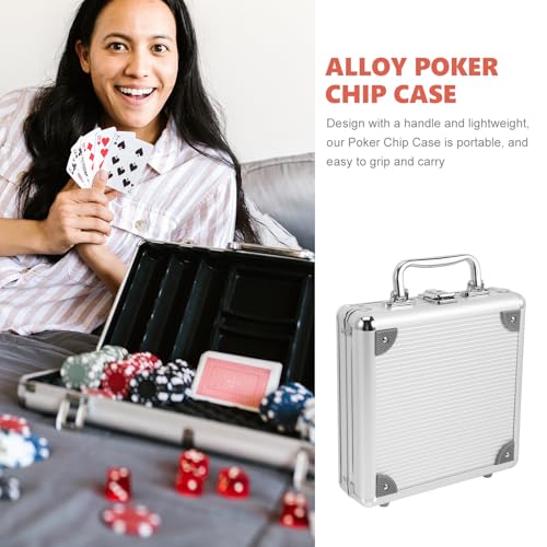 Mallette de jetons de poker grande capacité à compartiments et verrou - 7