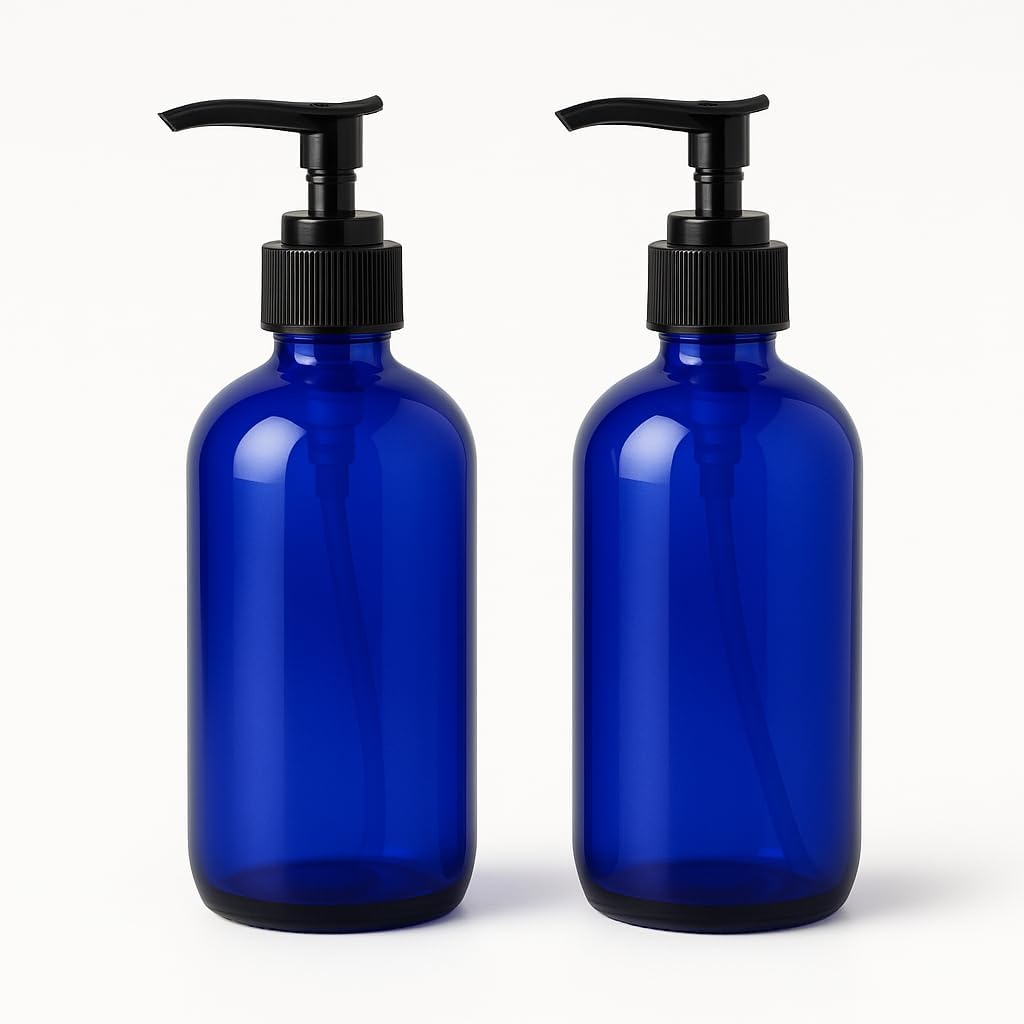 NilocG Aquatics Aquarium Dosing Bottles, 500ml (4x Blue 500ml Bottles with 1ml Pump)