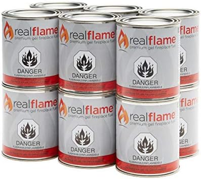 Real Flame Gel Fuel Cans - 12-Pack - Gelled Isopropyl Alcohol for...