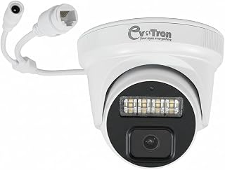 EvoTron 5MP IP CCTV Dome Camera Indoor Wired, 24/7 Color Imaging with Audio Recording and Human Detection, Night Vision, N... Price In India