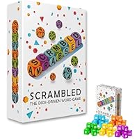 Scrambled Dice Word Game for 1-5 Players, Brain Exercise Party Game, Spelling Letter Dice Games Family Word Games Adults Perfect for Parties Travel & Family Nights, Gift for Kids (1 Set)