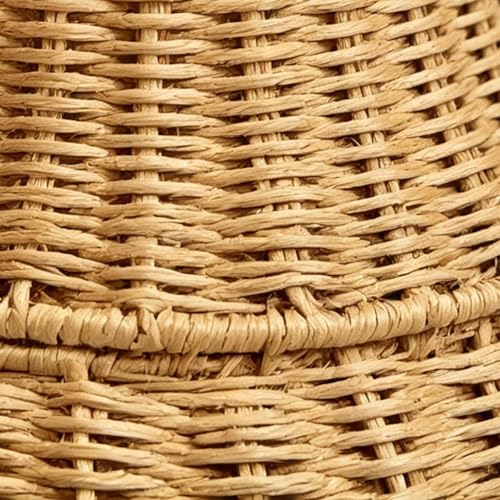 Cesta tejida a mano artesanal con tapa para decorar mesas de comedor y salones 7
