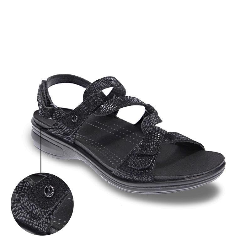 Image of Revere Shoes Emerald Back Strap Sandal for Women - Leather Sandals with Adjustable Straps - Lightweight Arch Support - Comfort Walking Sandals