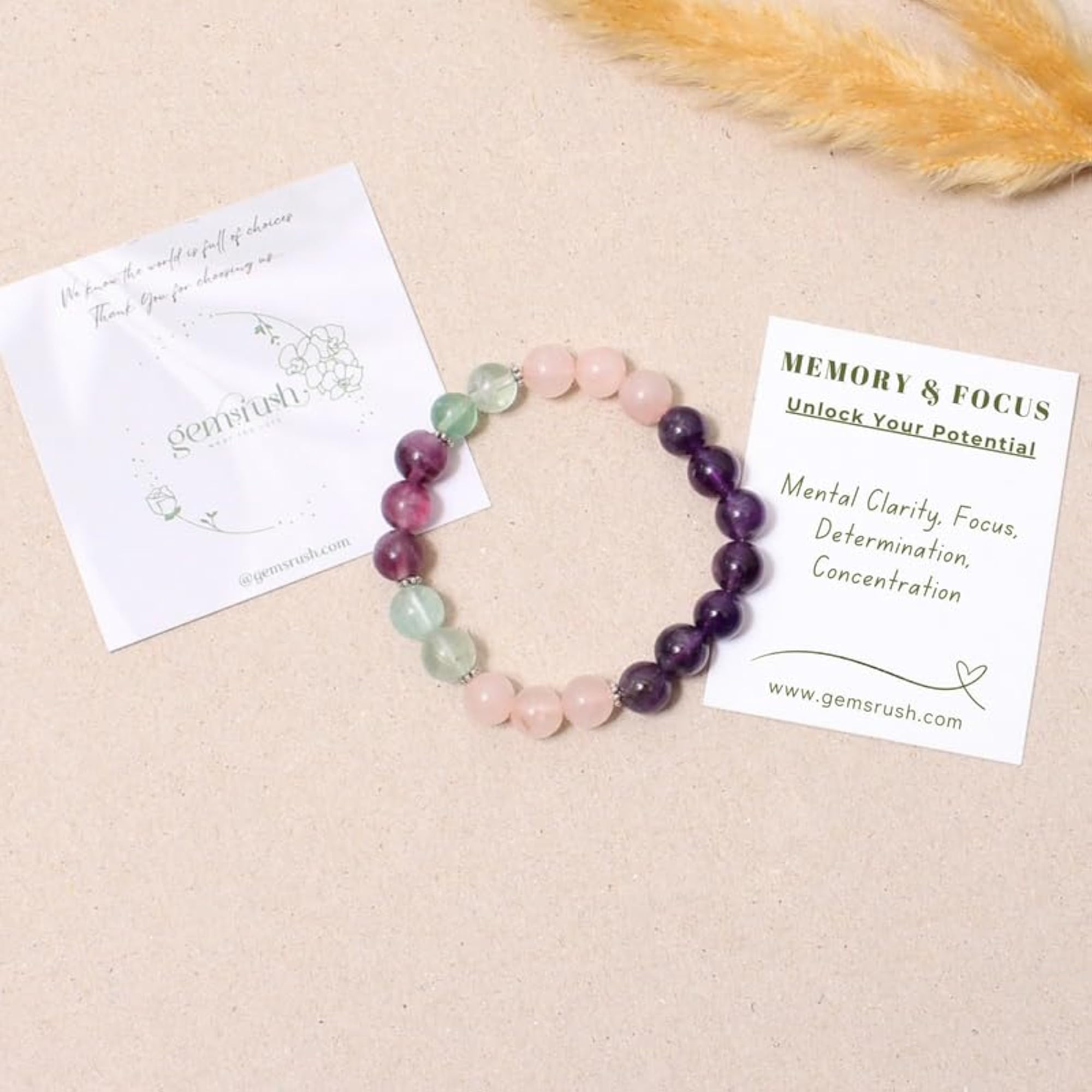 Memory & Focus Healing Stretchable Bracelet, Unisex