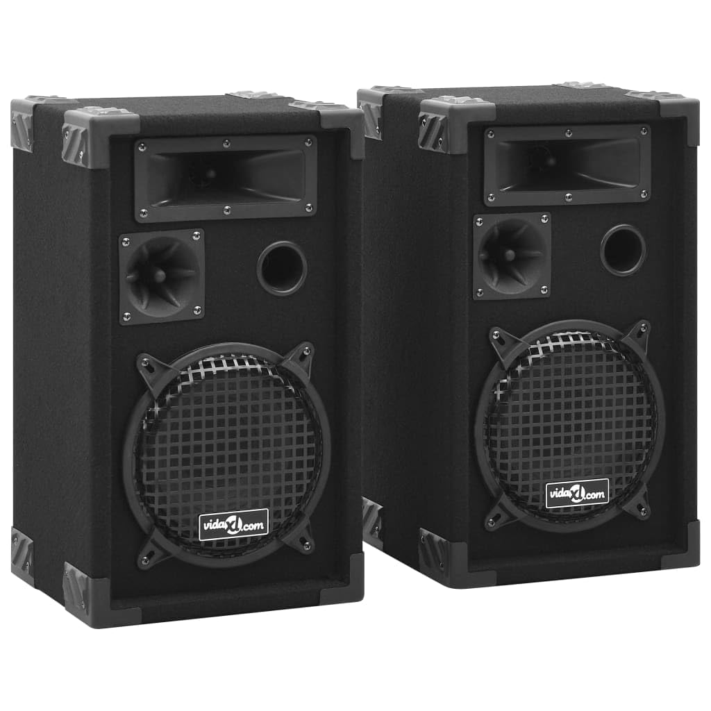vidaXL 2x Altoparlanti da Palco Passivi HiFi Professionali Diffusori Acustici Casse Sistemi Impianti Audio Stereo Subwoofer Tecnologia Neri