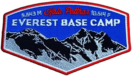 Mount Everest Base Camp Kala Patthar Patch (5 Inch) Fully Embroidered Iron / Sew on Badge Applique Himalayas Mountain Trek Souvenir image 3
