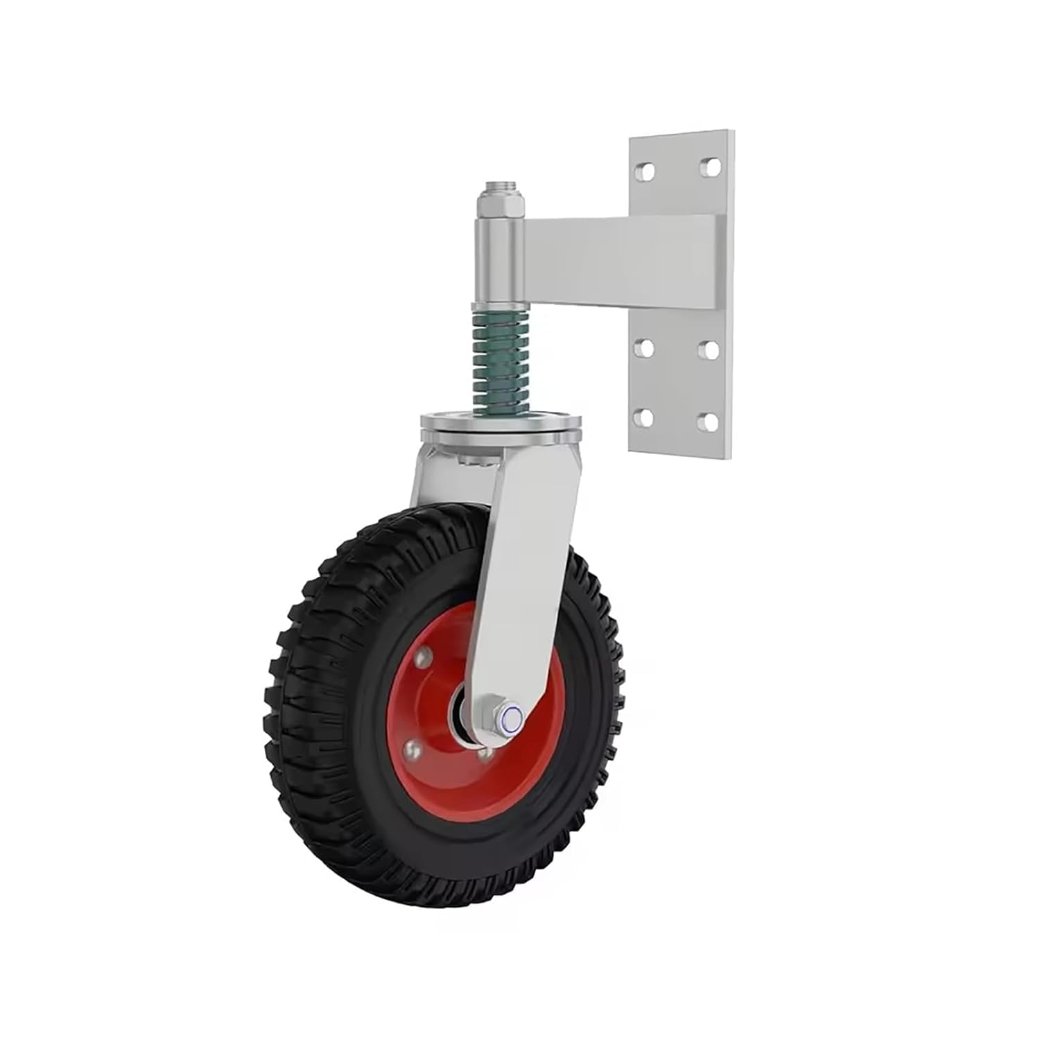 NEWFUN Rolki do bram zewnętrznych, nośność 150 kg, wysoka wytrzymałość, obracane o 360° kółka do bram drewnianych, ogrodzeń i bram metalowych (czerwone, 200 mm)