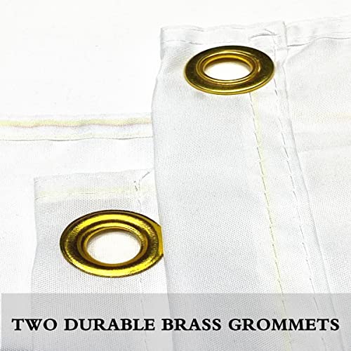 Anconine Double Sided No Shoes Nation Flag 3X5Ft For Outdoor Indoor,Heavy Duty 3Ply 220D Polyester Double Stitched And Flags With 2 Brass Grommets. (White Double Sided 3X5) #TOP5