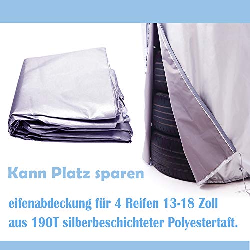 Teuffe Ø80cm x H117cm universele bandenafdekking voor 4 banden beschermhoezen bandenhoezen 18 tot 22 inch - Image 6