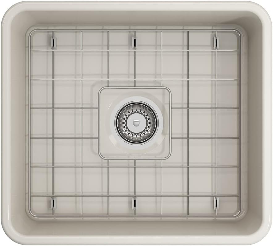 20'' White Fireclay Farmhouse Apron Kitchen Sink