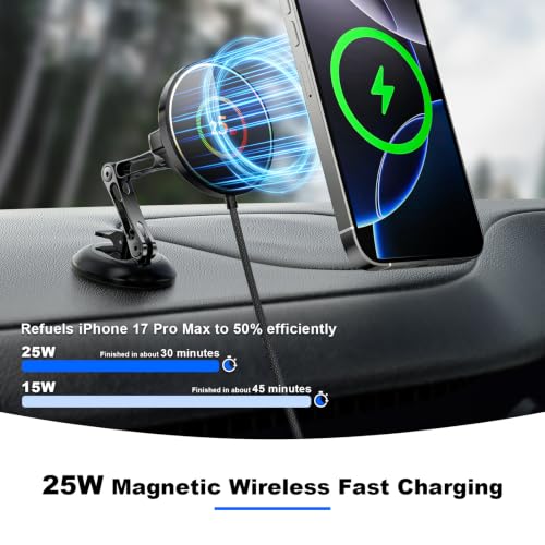 Accesorios para teléfono de coche como este cargador magnético inalámbrico rápido de 25W 2