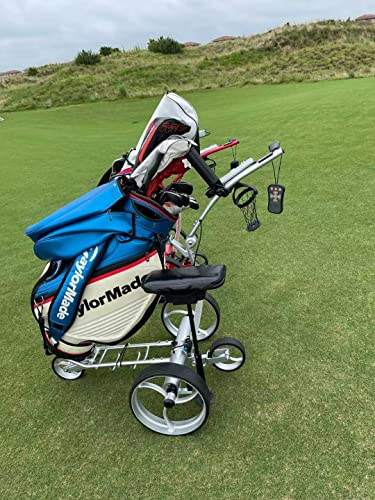 Type: Electric Astek Remote Controlled Silver Electric Golf Bag Cart Trolley with Seat