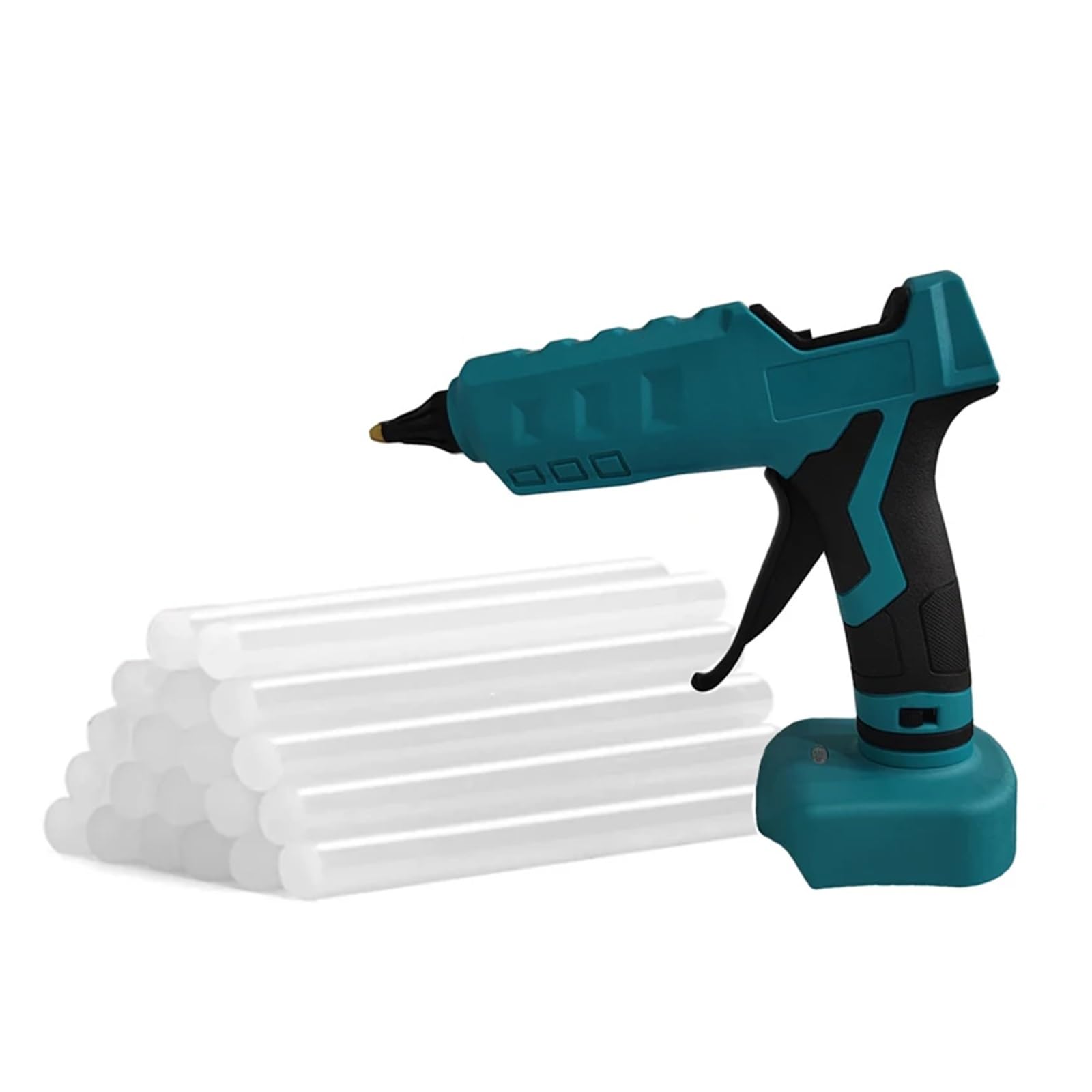 Pistolet do klejenia na gorąco 100W bezprzewodowy pistolet do klejenia na gorąco z 10 szt. 11mm kleje w sztyfcie Home DIY elektryczne narzędzie do naprawy ciepła do prac rzemieślniczych, majsterkowani