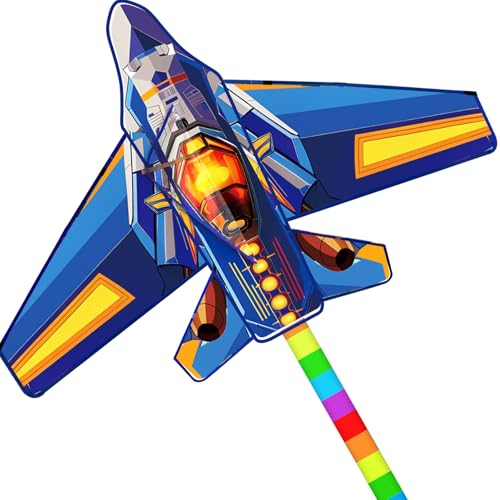 Touch the sky Cometa de Avión Colorida para Niños y Adultos,Fácil de Volar,Diseño de Estructura Único,Excelentes Juegos al Aire Libre y Juguetes de Actividades,Adecuado para Principiantes. (Estilo 2)