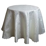  Linge de table Nappe 135 cm Nappe Damas Serviette de table Jacquard Rond Silver champagne