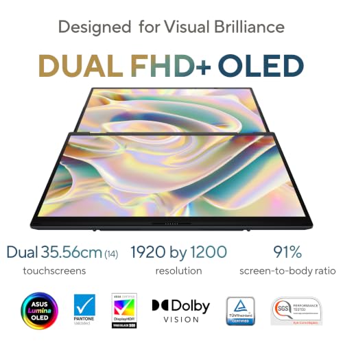 Image of ASUS Zenbook Duo (2026),Smartchoice,Intel Core Ultra 9(Series 2),Intel Arc iGPU,16GB /512GB,OLED,Touch Screen,14 inch(35.5 cm),Win 11,M365 Basic(1Y),Office 24,Gray,1.65 Kg,UX8406CA-QL505WS,AI Laptop