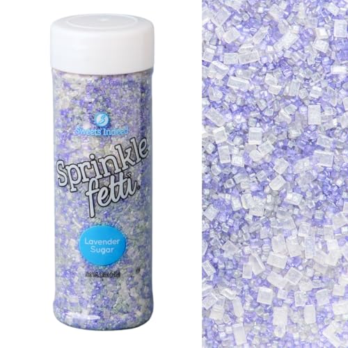 Image of Sweets Indeed Sprinkles, Edible Sprinkle Sugar Mix, Perfect for Cake Decorations, Baking, Ice Cream, Cookies, Cupcake Topper, 5.11 ounces (Lavender)