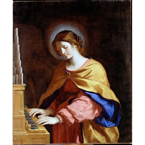 Poster Guercino Sainte Cécile insufflez la poésie et la beauté de l'art italien chez vous