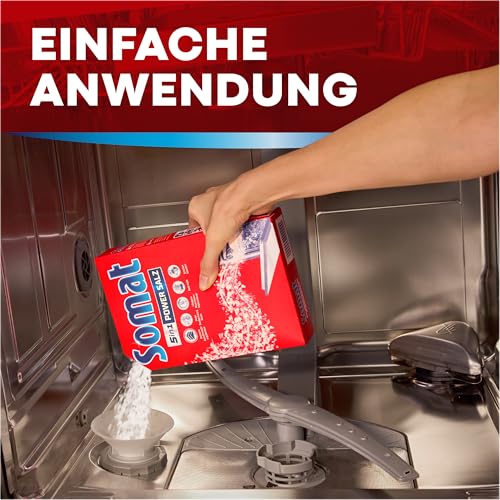 Somat Spezial-Salz (1,2 kg), Spülmaschinensalz für eine stärkere Geschirrspülleistung, Wasserenthärter für die Spülmaschine wirkt gegen Kalk für glänzende Ergebnisse und eine längere Lebensdauer