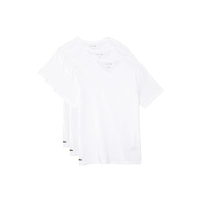 Lacoste 100% Cotton Regular Fit V neck T shirt 3 pack Men
