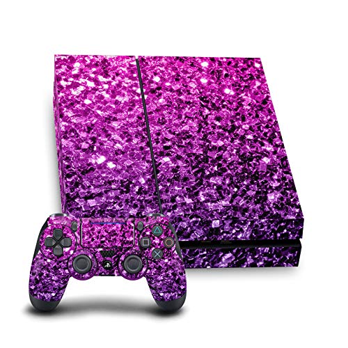 Autocollant vinyle PS4 mauve rose PLdesign pour console et manette PlayStation 4