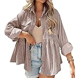 cordmantel damen grün ★Vielseitige Mode: Babydoll-Oberteile sehen süß aus. Langarmshirts werden mit einer Vielzahl von Hotpants, Jeans, Röcken, Shorts und Leggings kombiniert, die Sie die ganze Saison lang lieben werden.
