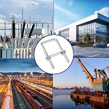 Uchwyt U z gwintem, 4 sztuki śrub pałąkowych M8 50 x 80 mm stal nierdzewna śruby U z nakrętkami, płyty ramowe, śruby U / bolce pałąkowe do mocowania rur, holowania, naprawy