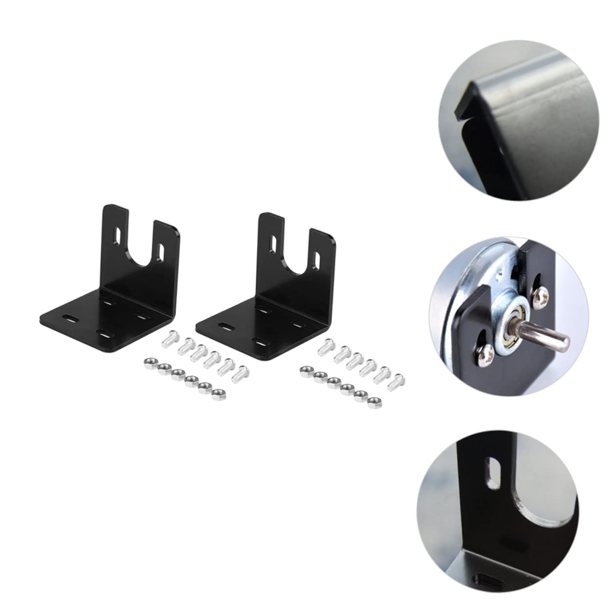 DOITOOL Motor Bracket Mount Set Motor Mount Holder for Gear Motor Stands Mini Motor Bracket Horizontal Mounting Bracket Screw Effortless Installation Powder Coated Finish