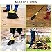 12 Pcs Heavy Duty 53 Inch Commercial Angle Brooms for Sweeping Indoor Outdoor - Black Broom with Long Handle for Garage, Courtyard, Patio, Lobby, Mall, Market, Shop, Sidewalk, Floor (Yellow)