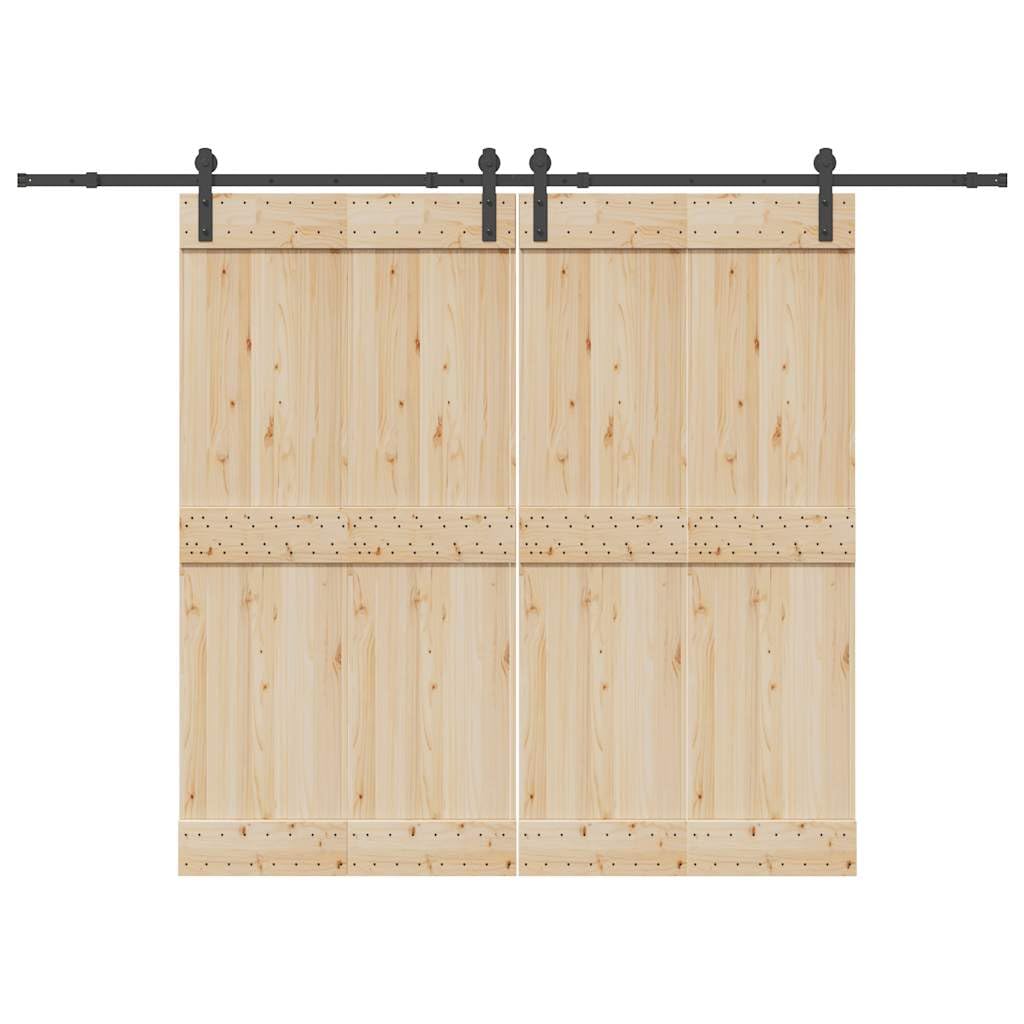 Rail et ferrures de porte coulissante 305 cm pour suspendre une porte lourde de grange