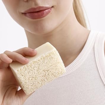 LET'SCRUB Natural Pumpkin Fiber Goat Milk Soap - Moisture Bomb Enriched with Shea Butter 130 GR