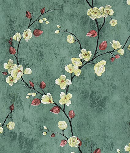 Peel And Stick Wallpaper Floral Contact Paper Floral Wallpaper Removable Wallpaper Waterproof Wallpaper Vinyl Roll For Wall Furniture Cabinet 118"X17.7" #TOP22